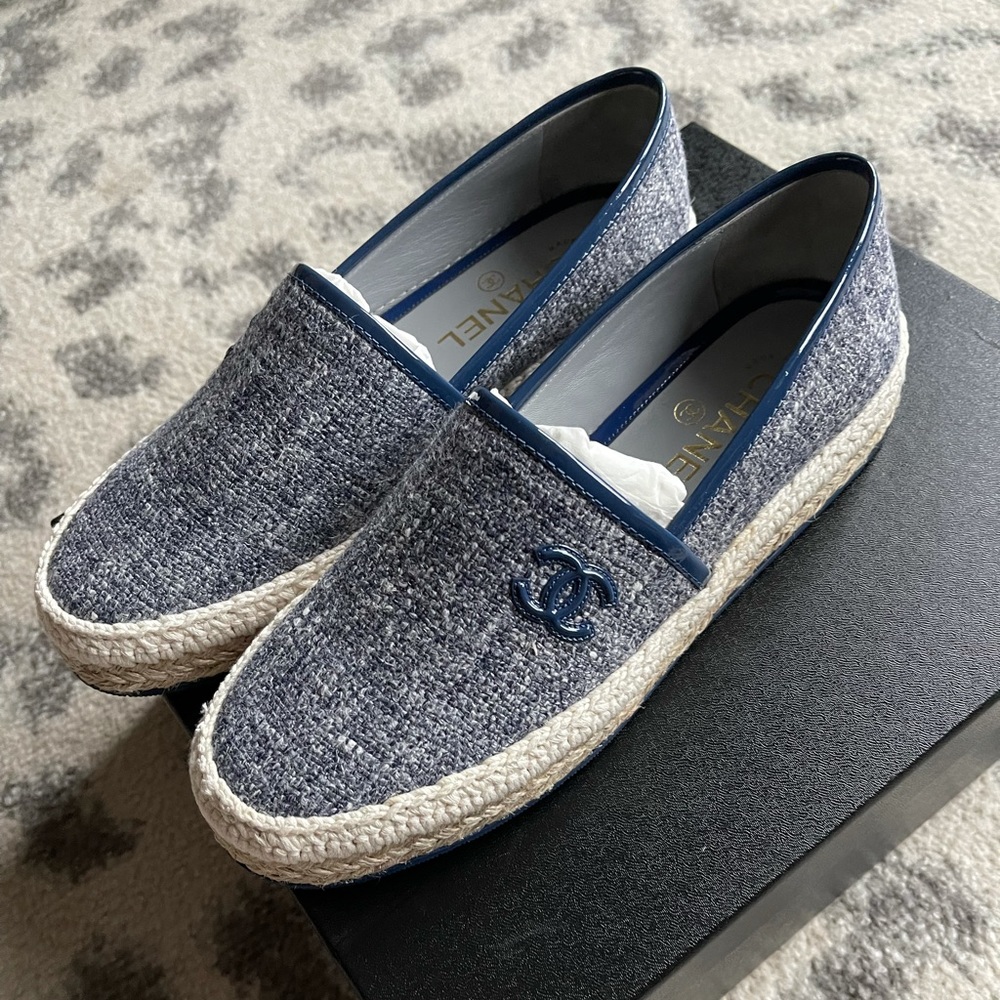 Chanel denim espadrilles size 38